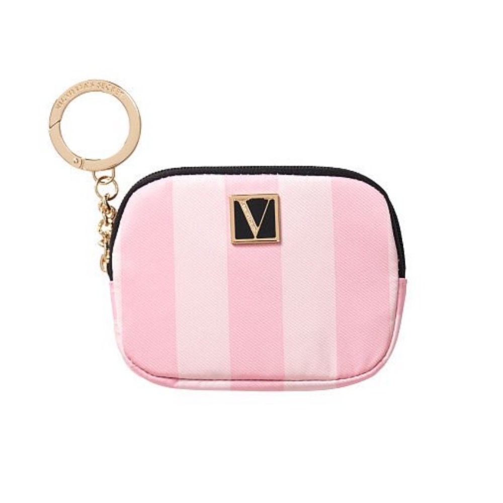 Vs signature stripe card key holder wallet